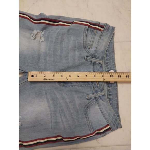 NWT Easel Los Angeles Light Wash Side Stripe Ankle Jeans Sz S - Picture 9 of 11